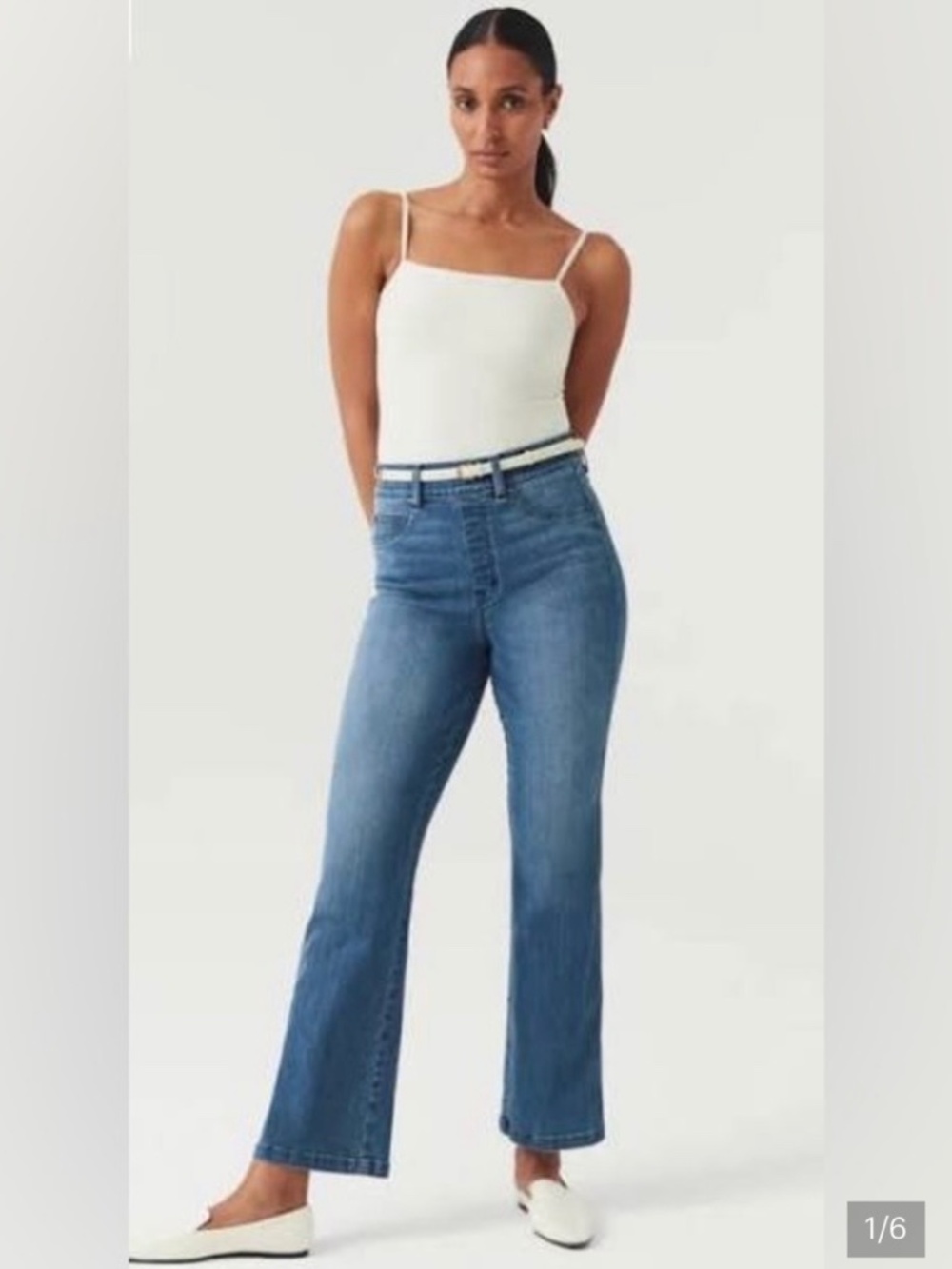 Spanx Kick Flare Cropped Jeans
